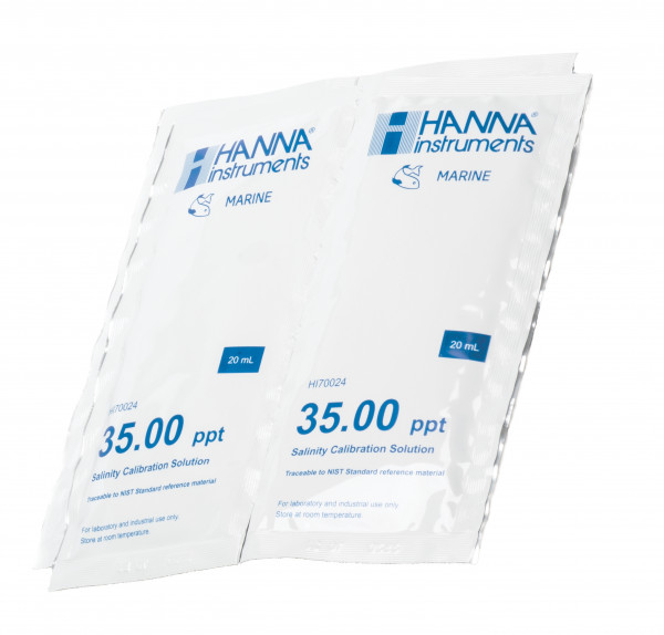 Hanna HI70024P Kalibrierlösung 35,00ppt, 5 x 20ml Beutel