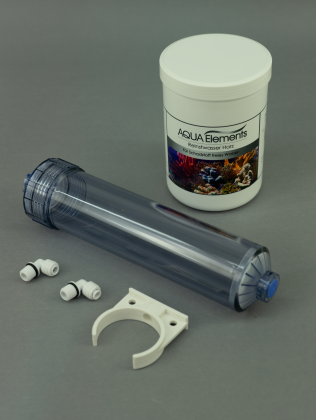 Aquaperfekt- Silikatfilter 500 ml / Nachfilter für Osmoseanlage + Anschlüsse + 1 Ltr Harz