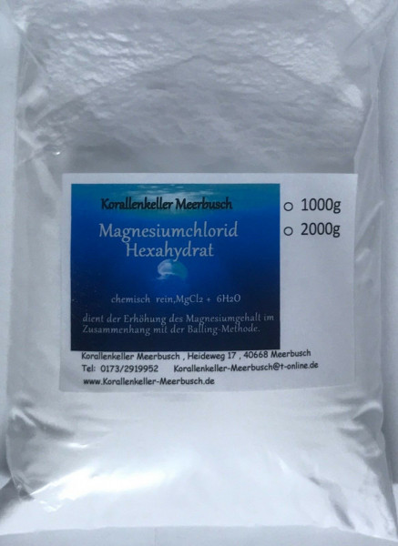 Magnesiumchlorid-hexahydrat MgCl2 - 6H2O - Salz für die H.W. Balling Methode