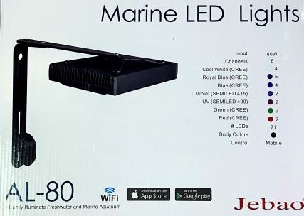 Jebao - AL 80 LED inkl. Beckenrandhalterung
